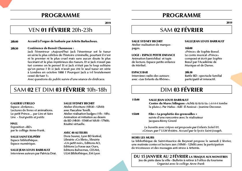 programme 2019